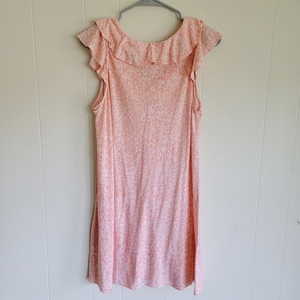 Oscar De La Renta Ruffle V-neck Sleep Gown - Picture 3 of 4